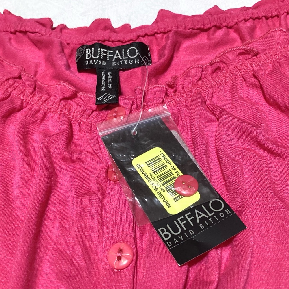 NWT Buffalo David Bitton Size L Top Blouse Shirt NEW $69 MSRP
